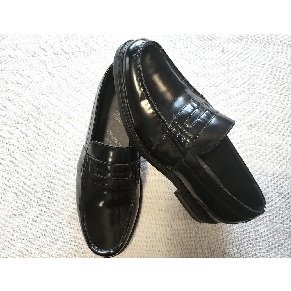 Nunn Bush Loafers Dress‎ Shoes Slip On Comfort Classic Black Mens Size